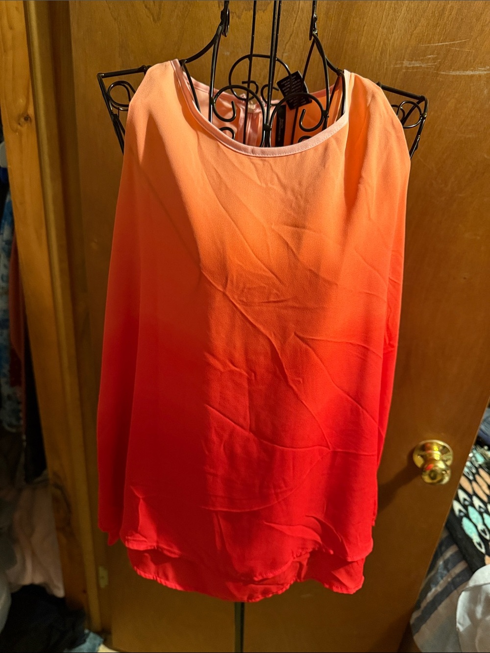 new directions Orange to Red Ombre Sleeveless Tank